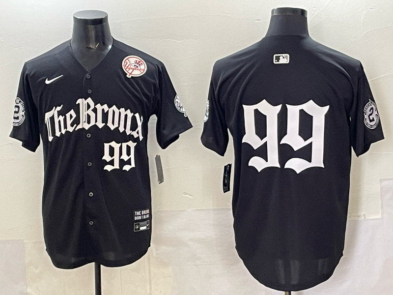 Men New York Yankees #99 Judge black MLB 2025 Nike jersey 01